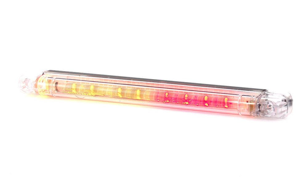 Fiberoptisk Bak/Broms/Blinkers,237mm lång 12-24V Vitt glas
