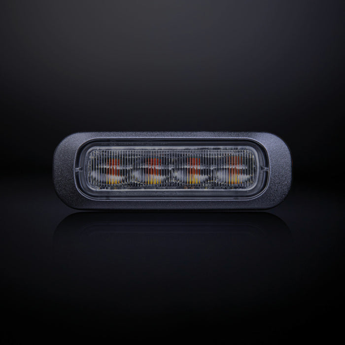 DARK KNIGHT BLIXTLJUS ORANGE 4 LED MÖRKTONAT GLAS