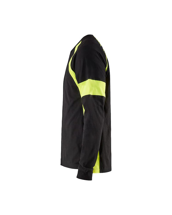 3520 Långärmad t-shirt med varsel Gul/Svart