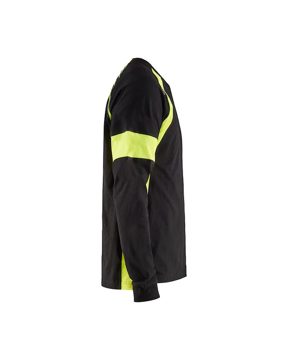 3520 Långärmad t-shirt med varsel Gul/Svart