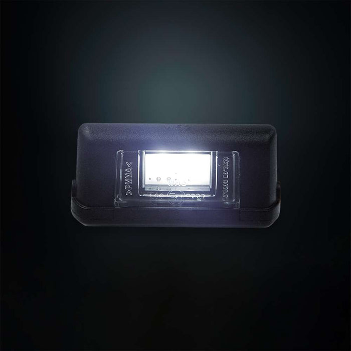 NUMMERSKYLTSBELYSNING VITT 4 LED, SVART