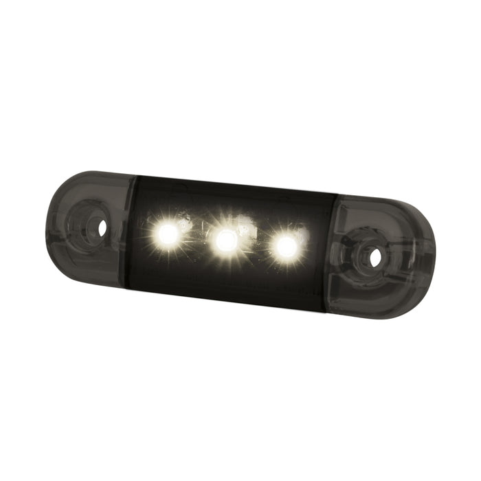 DARK KNIGHT SLIM POSITIONSLJUS 3 LED,VITA LED, KLART GLAS