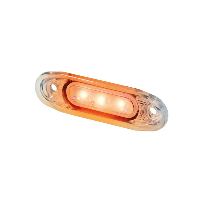 STRANDS SIDO.MARK ORANGE VITT GLAS LED,79X26MM 5M KABEL