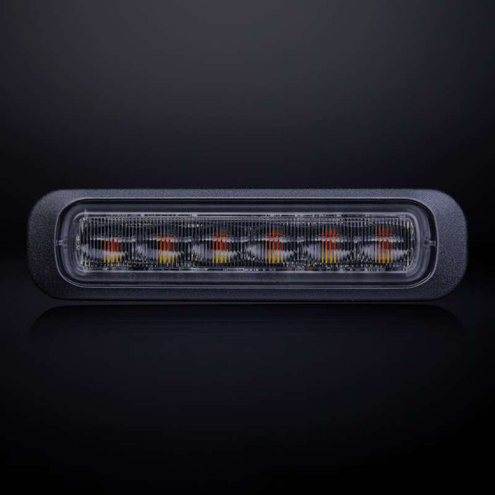 DARK KNIGHT RIKTAT BLIXTLJUS ORANGE 6 LED MÖRKTONAT LINS