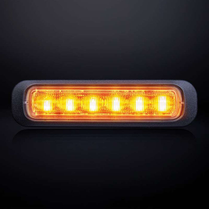 DARK KNIGHT RIKTAT BLIXTLJUS ORANGE 6 LED MÖRKTONAT LINS