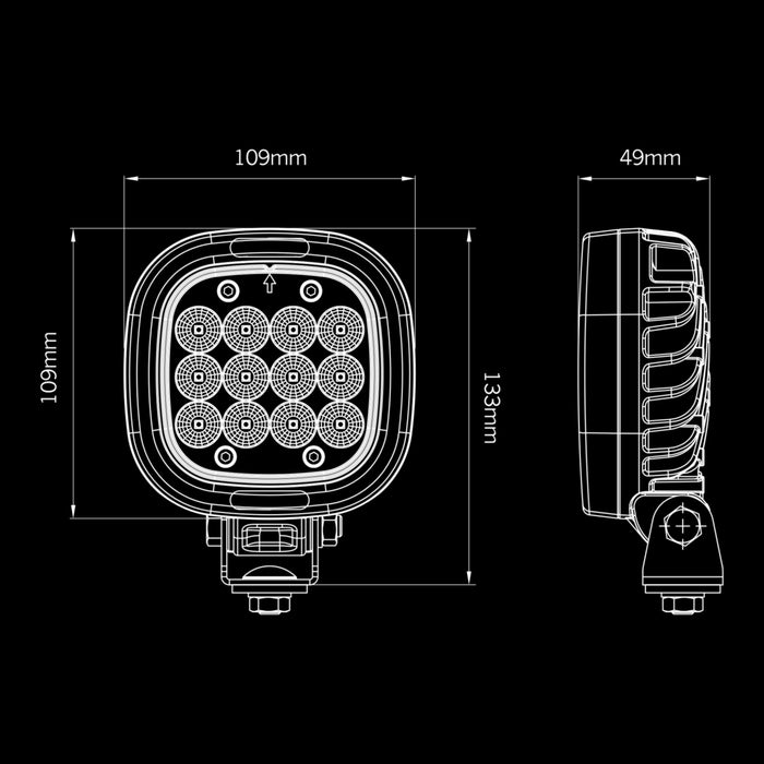 PRESIDENT WORK LIGHT 2.0 25W AMBER POSITION LIGHT