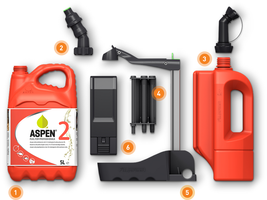 Aspen Combihandle - Kombidunk för Aspen alkylatbensin & Aspen Bio Chain oil