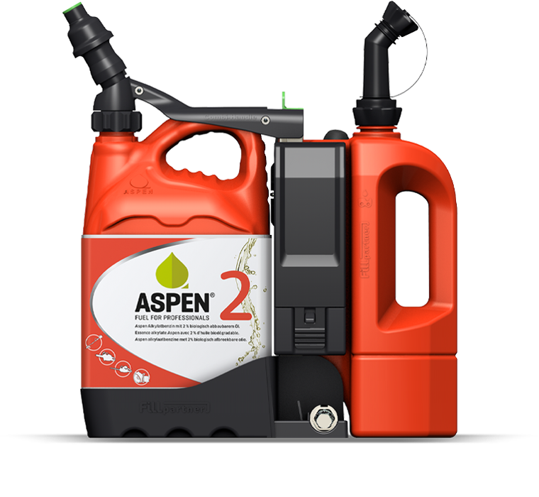 Aspen Combihandle - Kombidunk för Aspen alkylatbensin & Aspen Bio Chain oil